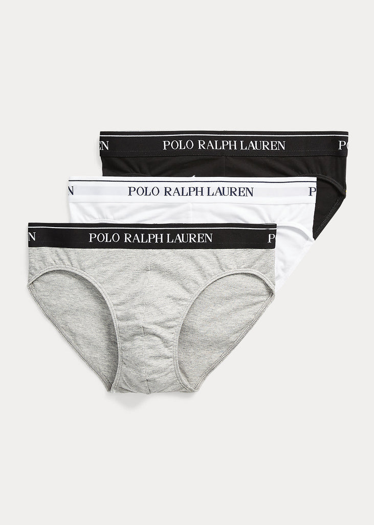 Polo Ralph Lauren Low Ris Brief 3 pack - White/Heather/Black