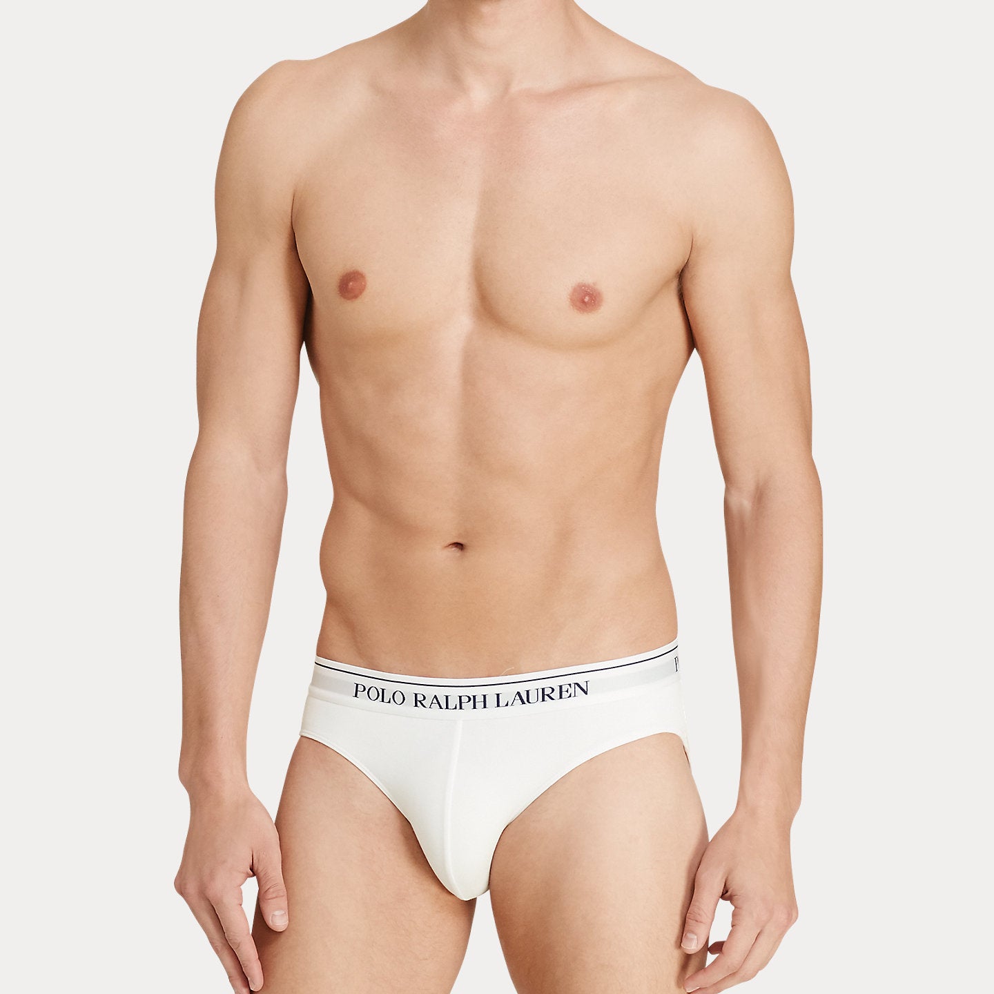 Polo Ralph Lauren 3-Pack Low Rise Stretch-Cotton Briefs - White/Black/Grey