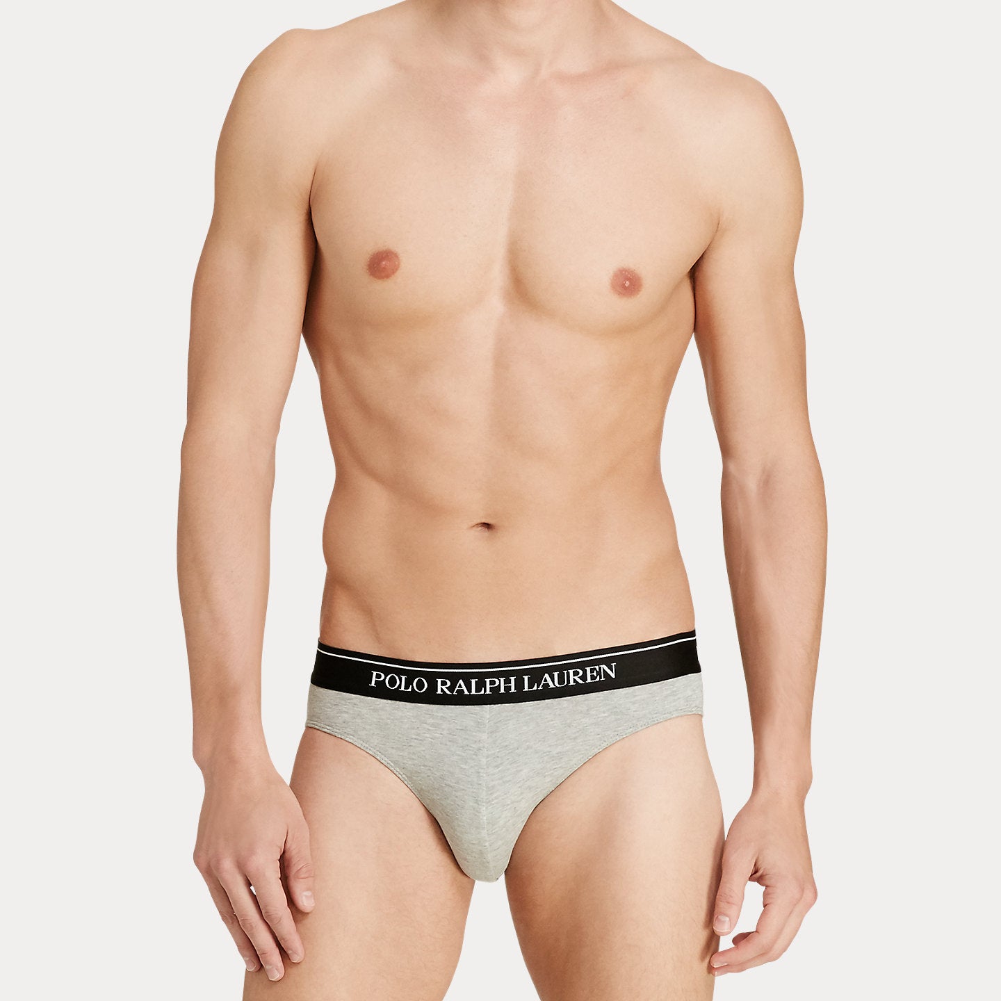 Polo Ralph Lauren 3-Pack Low Rise Stretch-Cotton Briefs - White/Black/Grey