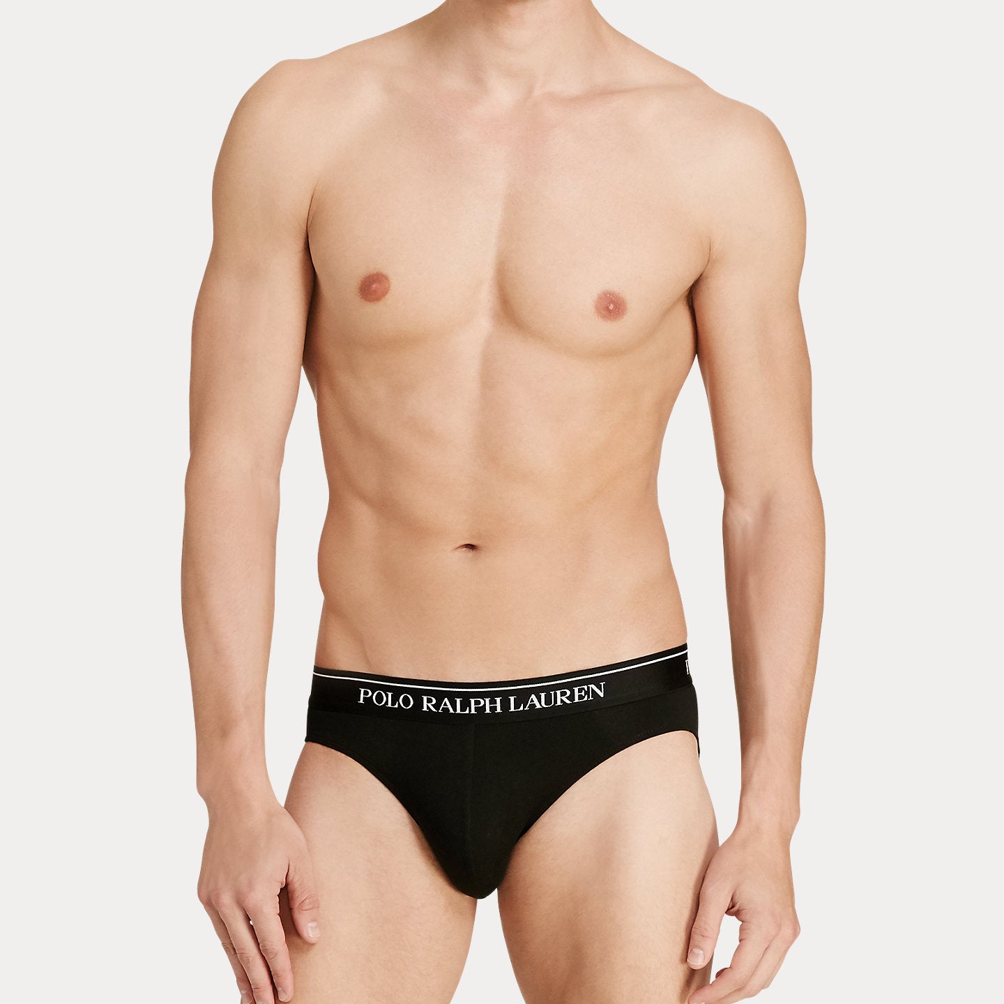 Polo Ralph Lauren 3-Pack Low Rise Stretch-Cotton Briefs - White/Black/Grey