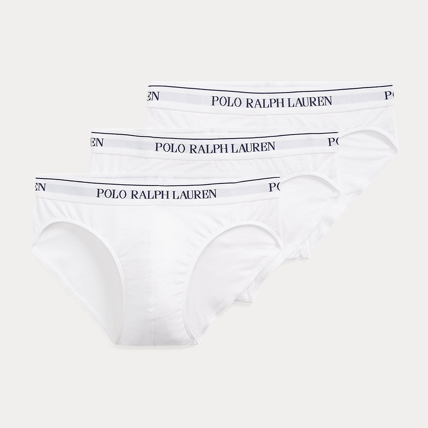 Polo Ralph Lauren Underwear 3-Pack Low Rise Stretch-Cotton Briefs - White