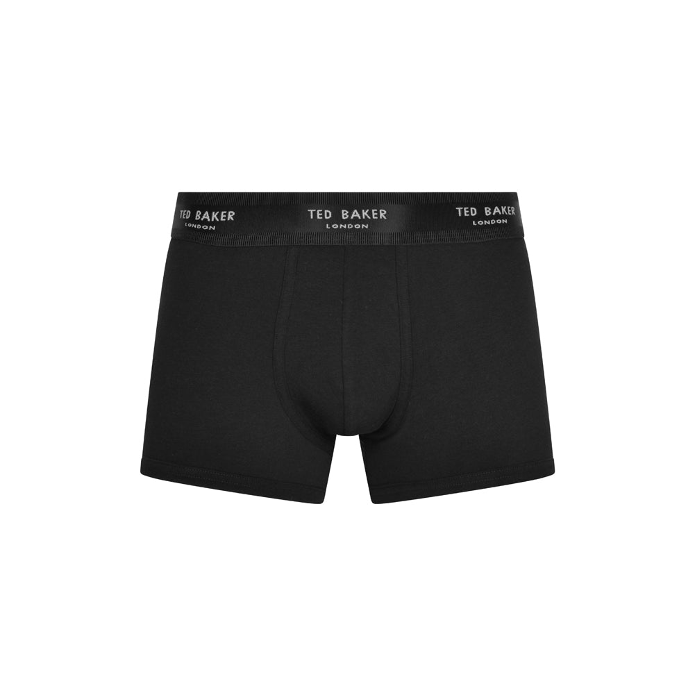 Ted Baker 3 Pack Cotton Stretch Fashion Trunks - Royal, Black, Jigsaw Camo