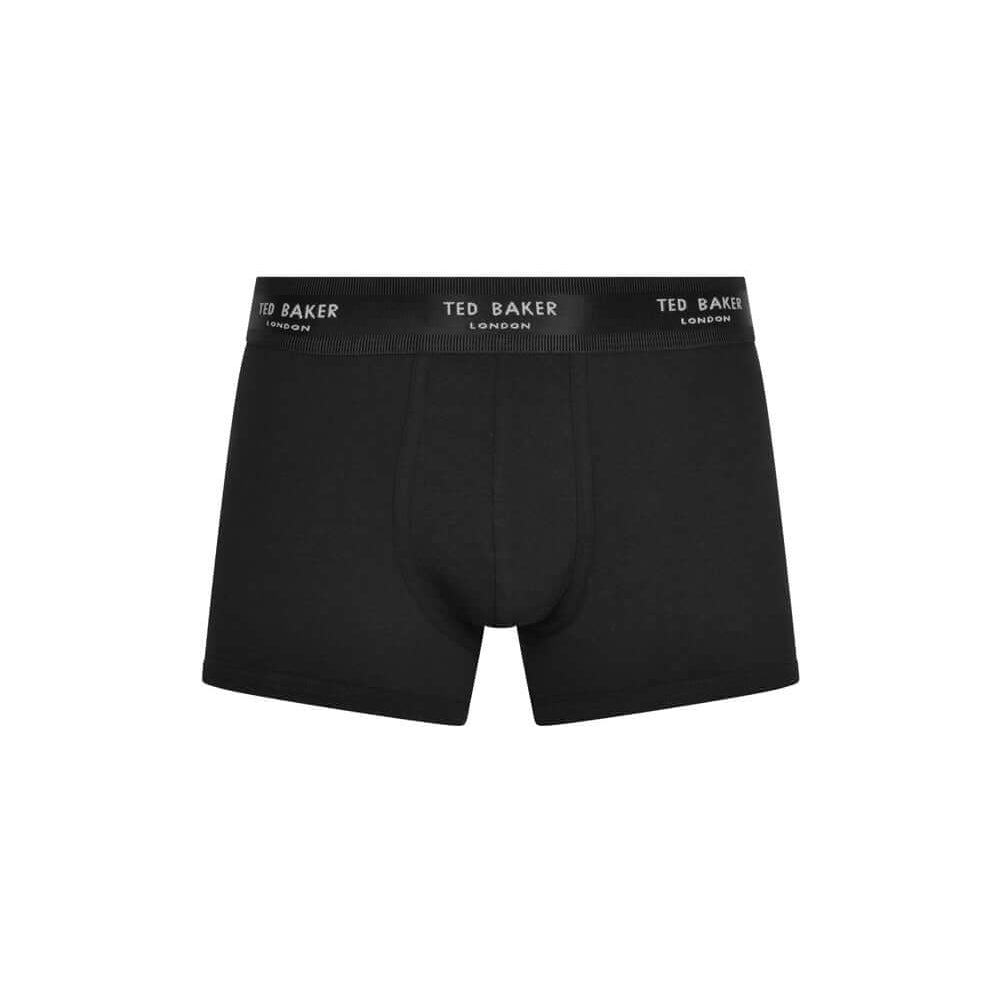Ted Baker 3 Pack Cotton Stretch Fashion Trunks - Royal, Black, Jigsaw Camo