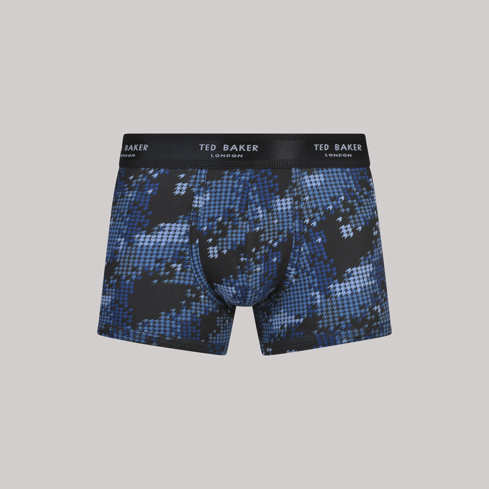 Ted Baker 3 Pack Cotton Stretch Fashion Trunks - Garden/Black/Houndstooth