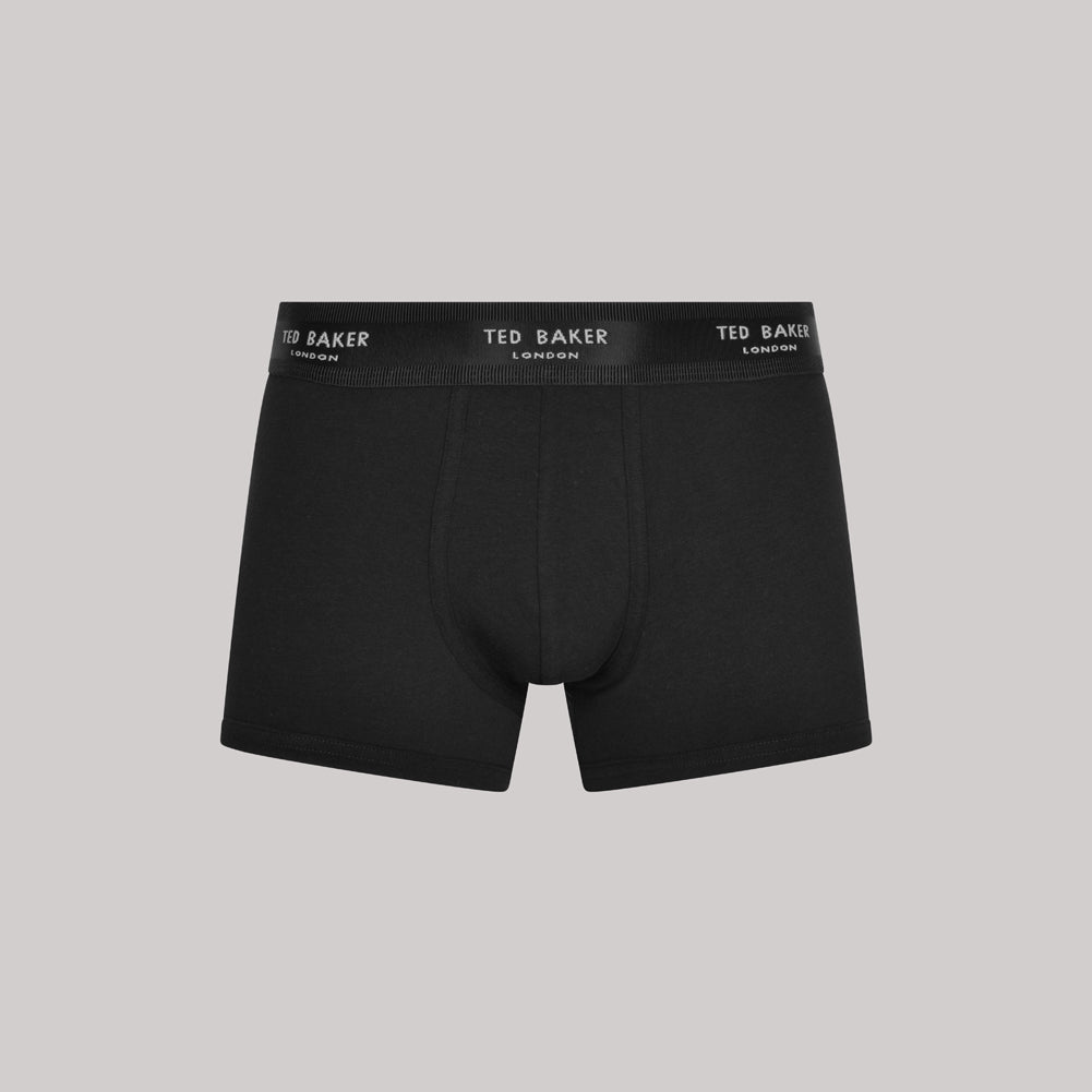 Ted Baker 3 Pack Cotton Stretch Fashion Trunks - Garden/Black/Houndstooth