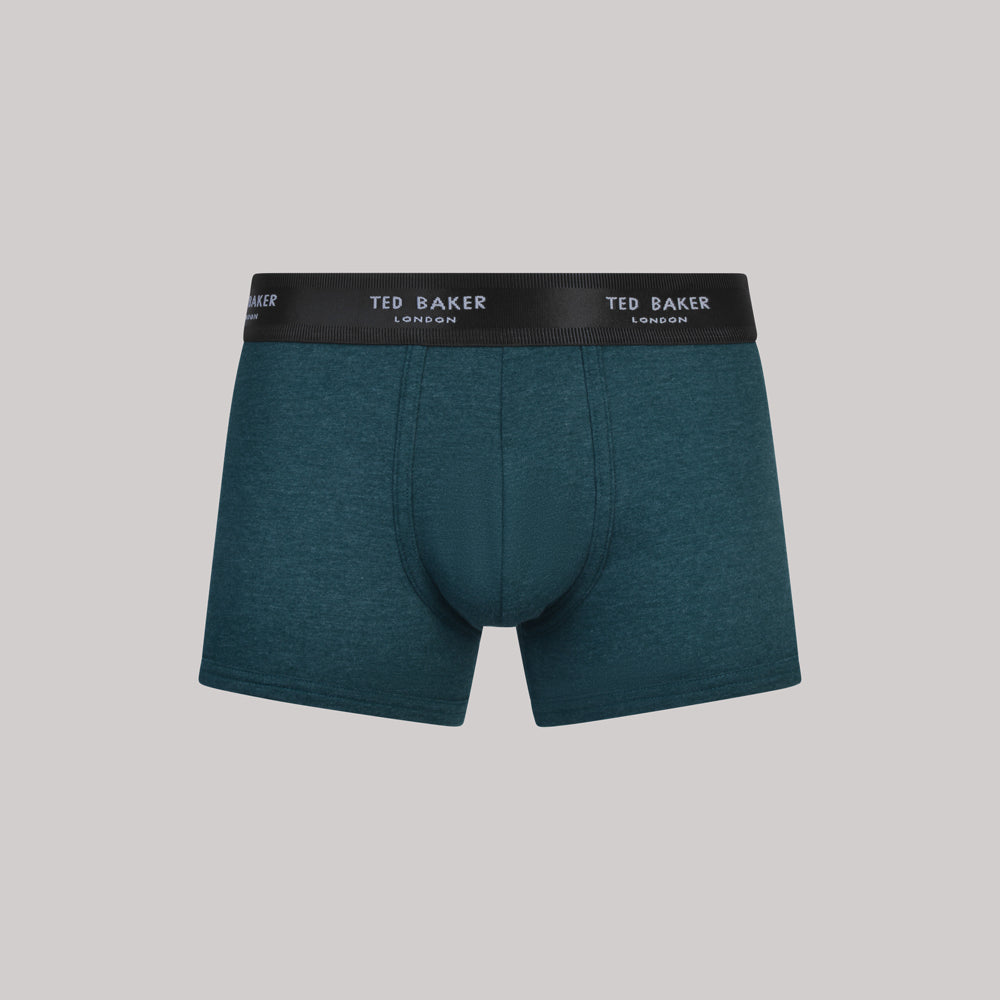 Ted Baker 3 Pack Cotton Stretch Fashion Trunks - Garden/Black/Houndstooth