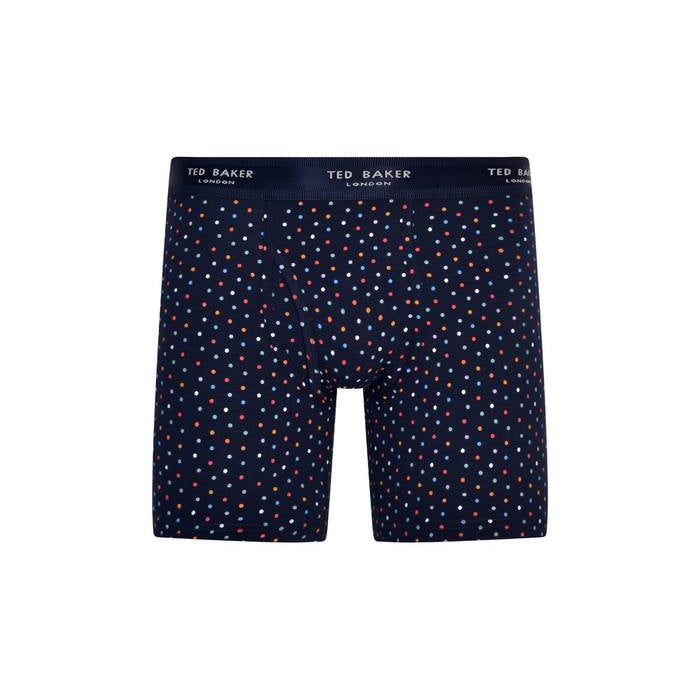 Ted Baker 3 Pack Cotton Stretch Boxer Briefs - Navy / Dotted Print