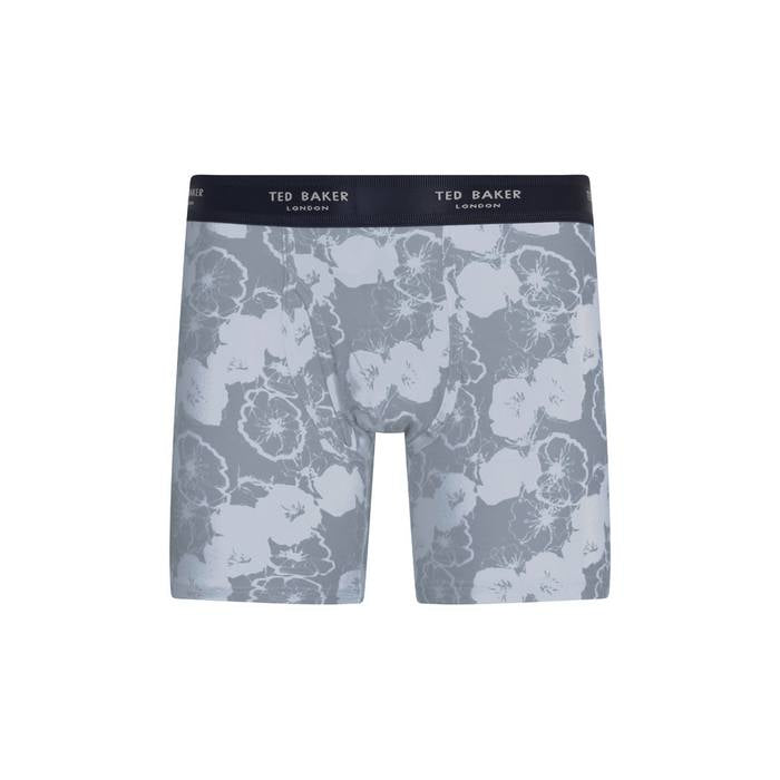 Ted Baker 3 Pack Cotton Stretch Boxer Briefs - Blue / Cobalt / Floral Grey