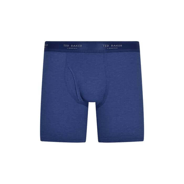 Ted Baker 3 Pack Cotton Stretch Boxer Briefs - Blue / Cobalt / Floral Grey