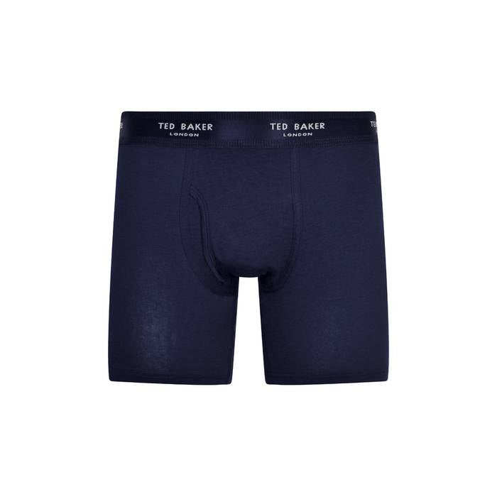 Ted Baker 3 Pack Cotton Stretch Solid Boxer Briefs - Navy