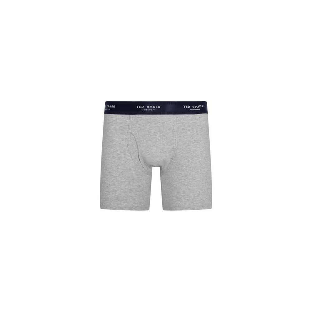Ted Baker 3 Pack Cotton Stretch Plain Boxer Briefs - Grey / Navy / Blue