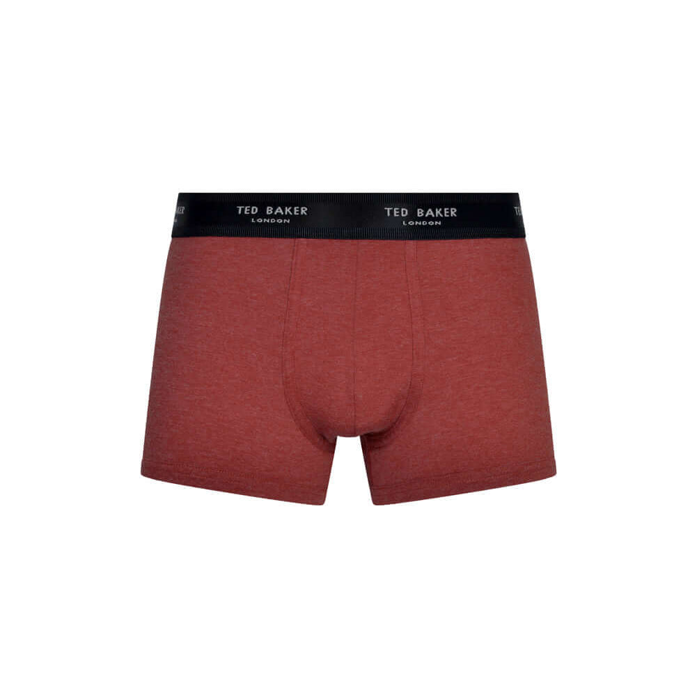 Ted Baker 3 Pack Fashion Cotton Stretch Solid Trunks - Black / Grey / Copper