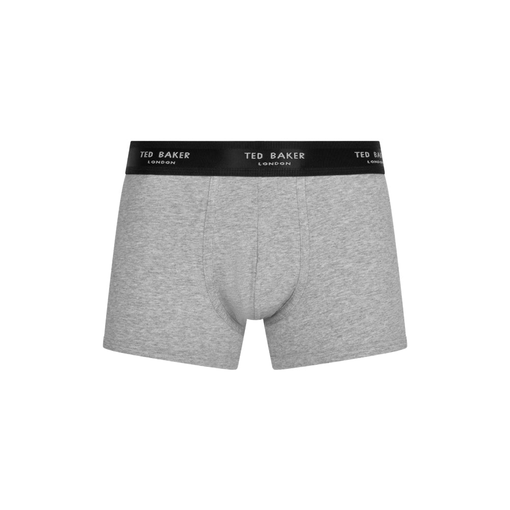 Ted Baker 3 Pack Fashion Cotton Stretch Solid Trunks - Black / Grey / Copper