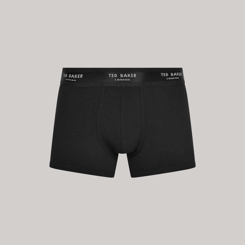 Ted Baker 3 Pack Cotton Stretch Fashion Trunks - Royal/Black/Garden