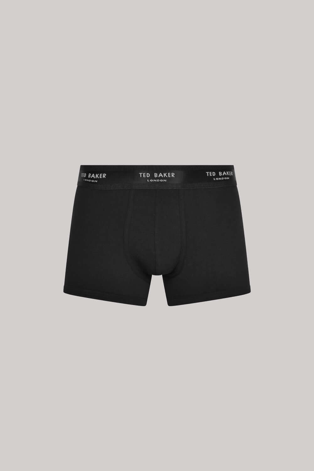 Ted Baker 3 Pack Cotton Stretch Fashion Trunks - Royal/Black/Garden