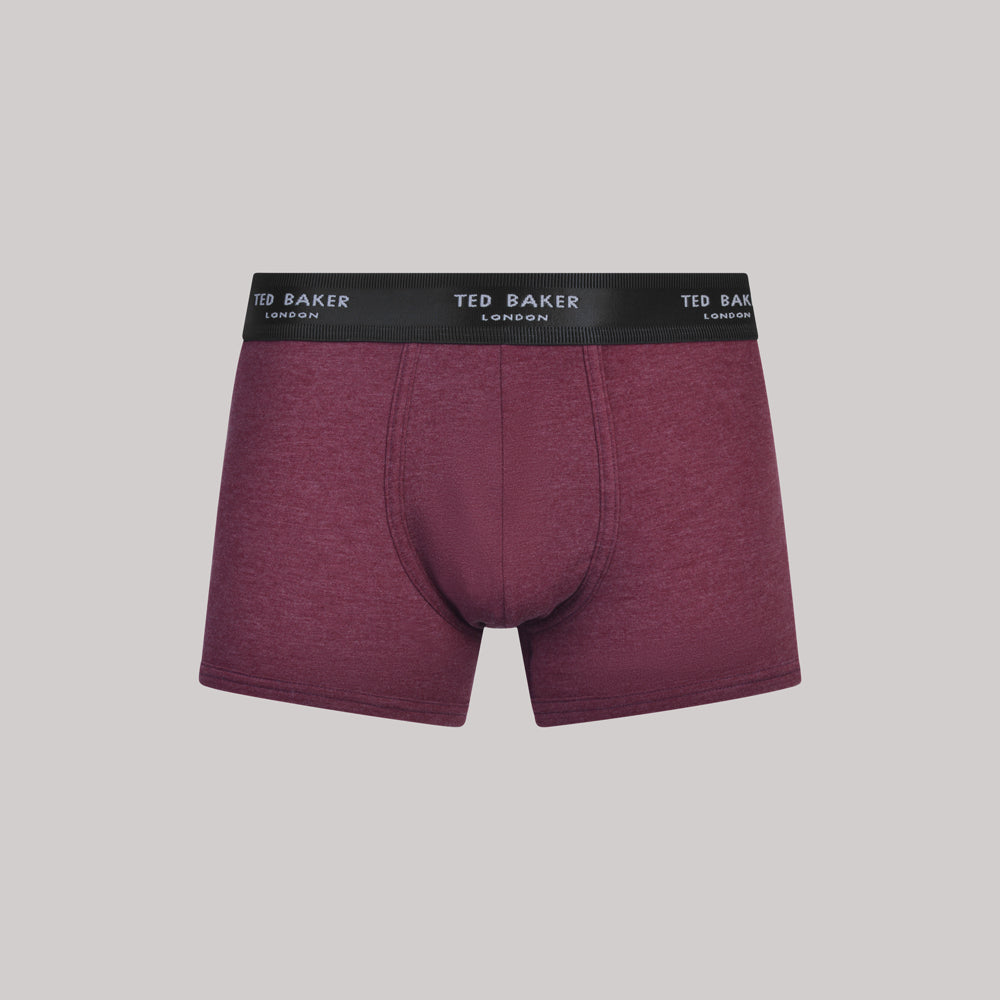 Ted Baker 3 Pack Cotton Stretch Fashion Trunks - Royal/Black/Garden