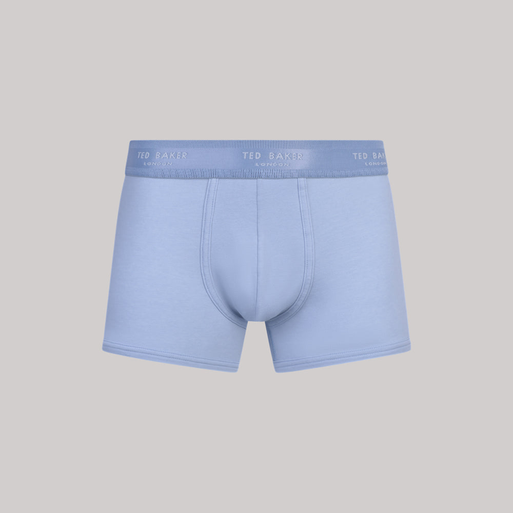 Ted Baker 3 Pack Cotton Stretch Fashion Trunks - Blue/Navy/Fog