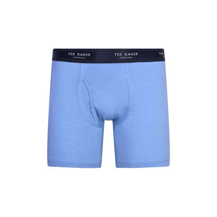 Ted Baker 3 Pack Cotton Stretch Solid Boxer Briefs - Navy / Blue / Cobalt