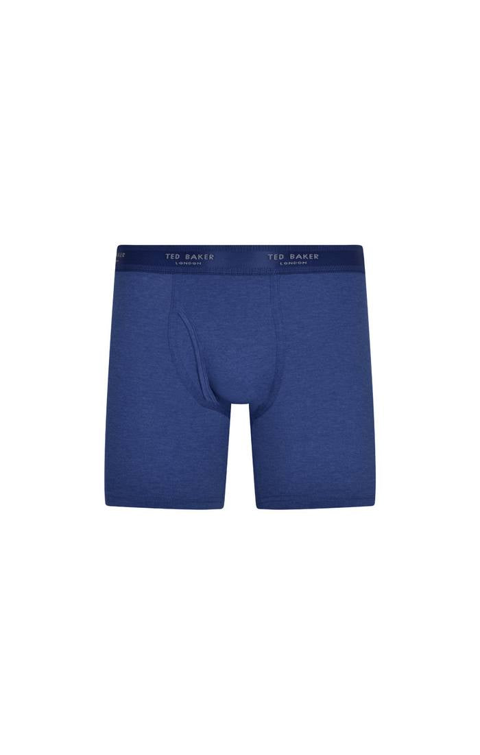 Ted Baker 3 Pack Cotton Stretch Solid Boxer Briefs - Navy / Blue / Cobalt