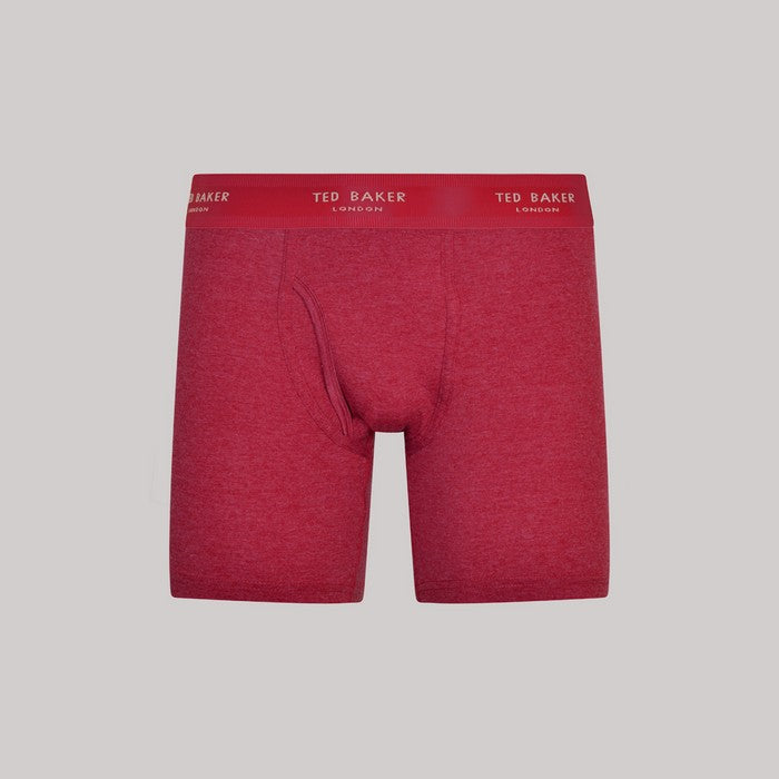 Ted Baker 3 Pack Cotton Stretch Boxer Briefs - Black/Pink/Maroon