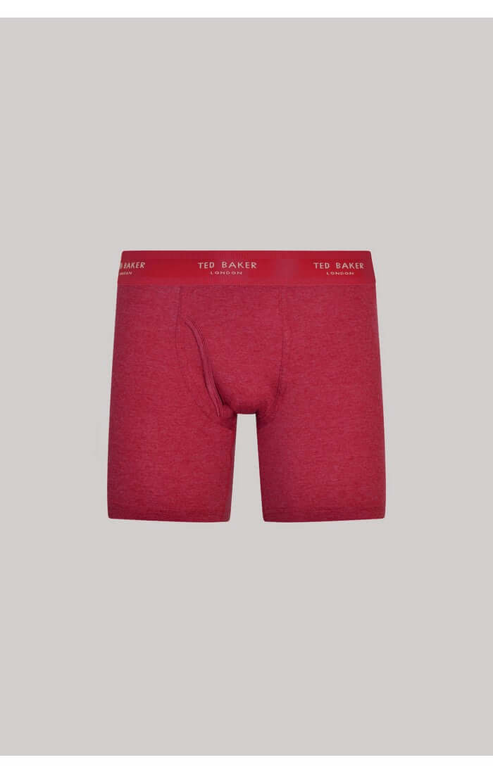 Ted Baker 3 Pack Cotton Stretch Boxer Briefs - Black/Pink/Maroon