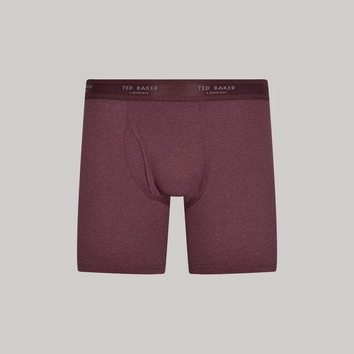 Ted Baker 3 Pack Cotton Stretch Boxer Briefs - Black/Pink/Maroon