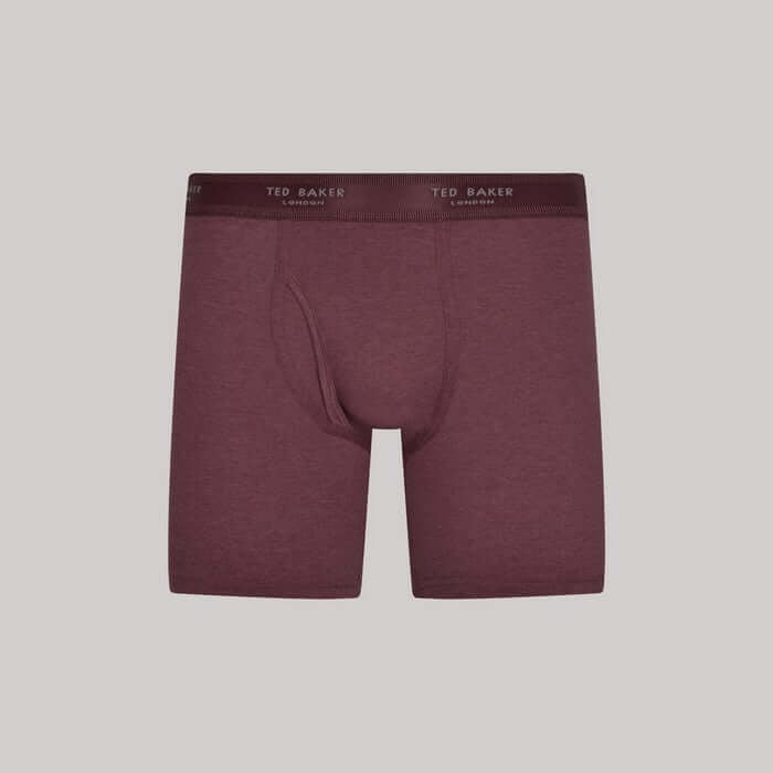Ted Baker 3 Pack Cotton Stretch Boxer Briefs - Black/Pink/Maroon