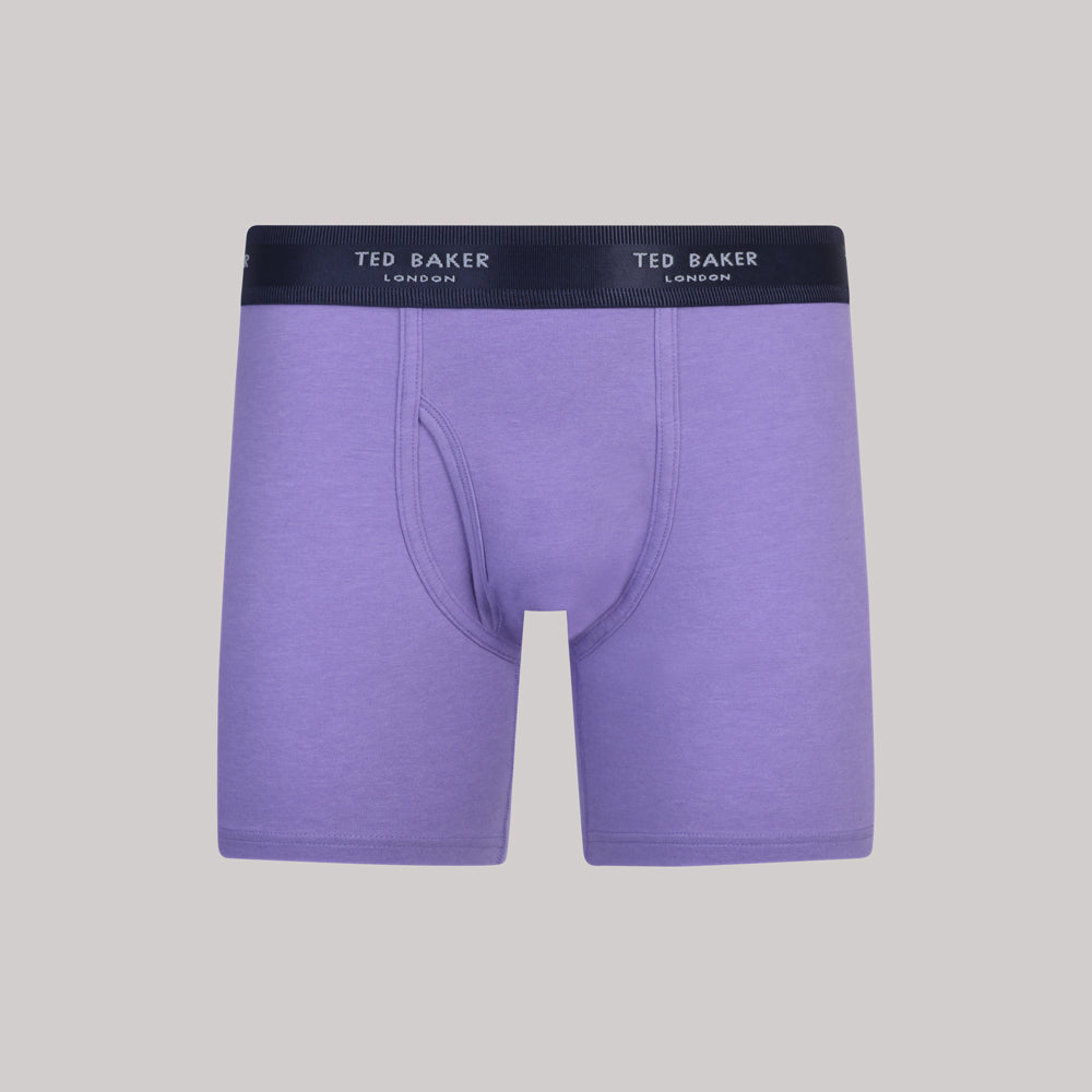 Ted Baker 3 Pack Cotton Stretch Boxer Briefs - Purple/Navy/Grey