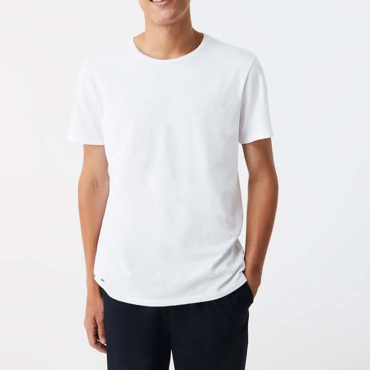 Lacoste Crew Neck Cotton T-Shirt 3-Pack, White