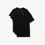 Lacoste Crew Neck Cotton T-Shirt 3-Pack, Black