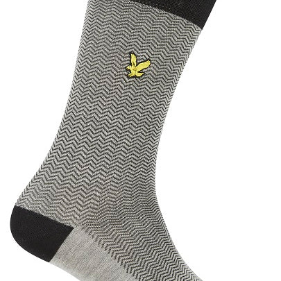 Lyle & Scott Trent 3 Pack Socks - Herringbone/GreyMarl/Black