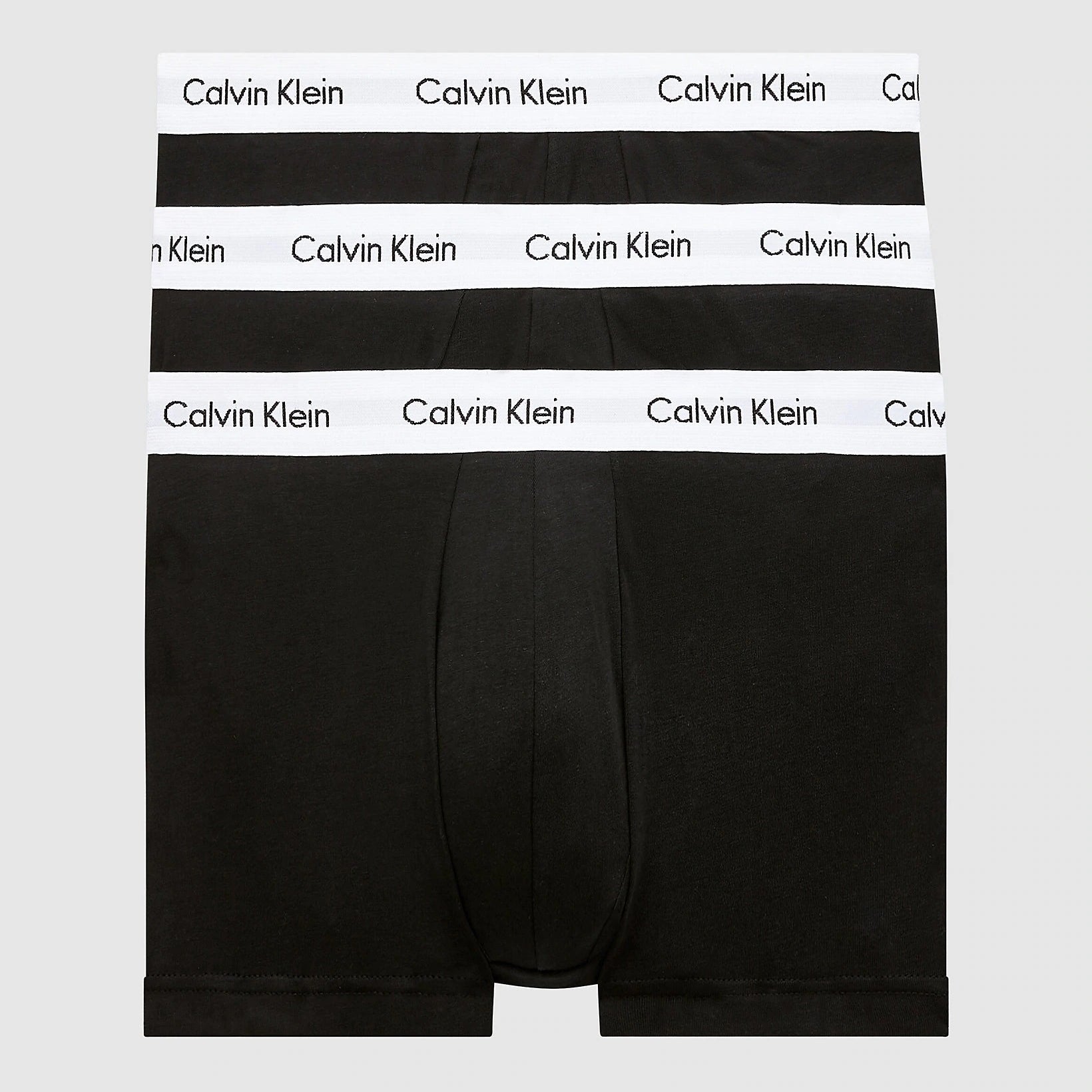 Calvin Klein 3 Pack Cotton Stretch – Low Rise Trunks ( Black )