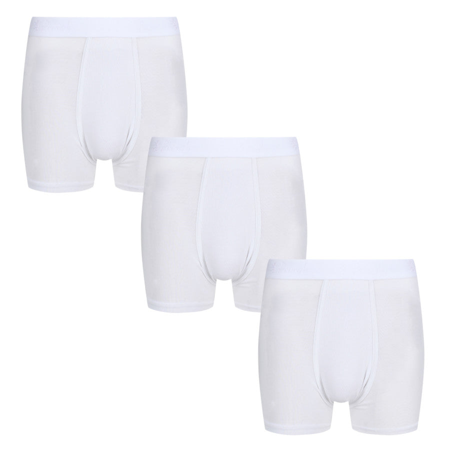 Pringle 3 Pack Modal Stretch Boxer Trunks White – Men’s Soft Touch Hipsters