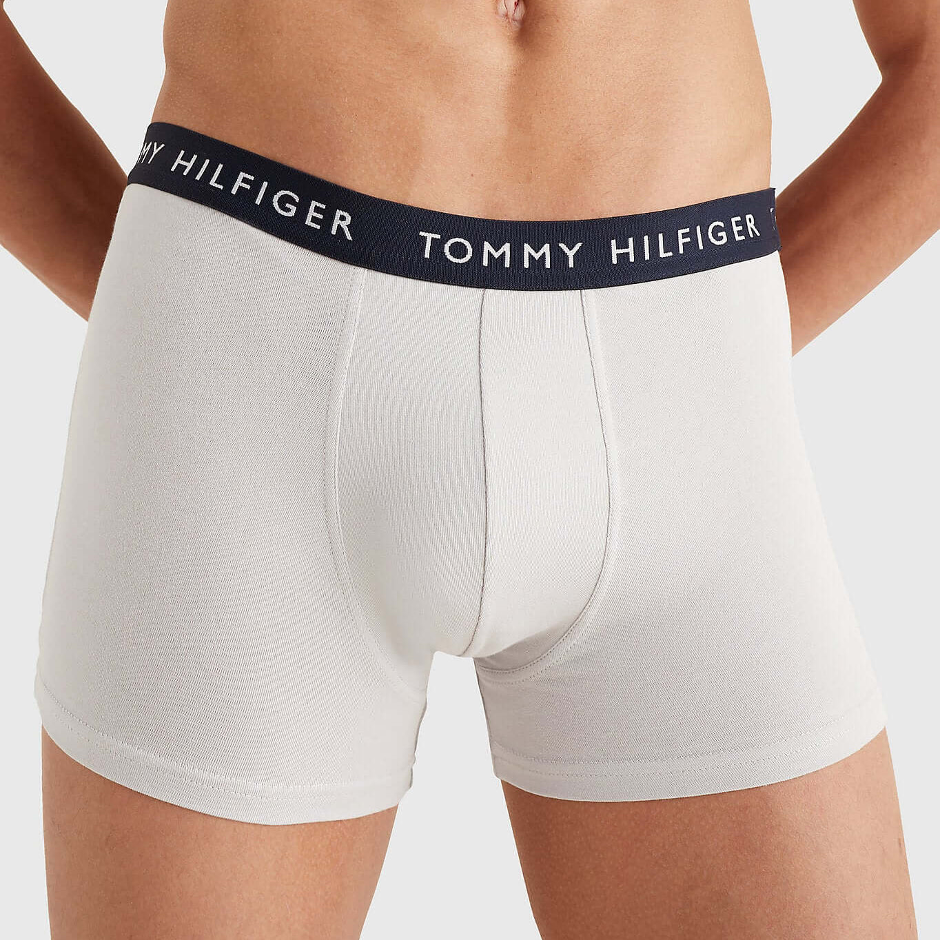 Tommy Hilfiger 3- Pack Essential Logo Waistband Trunks - Desert Sky/Light Cast/Army Green