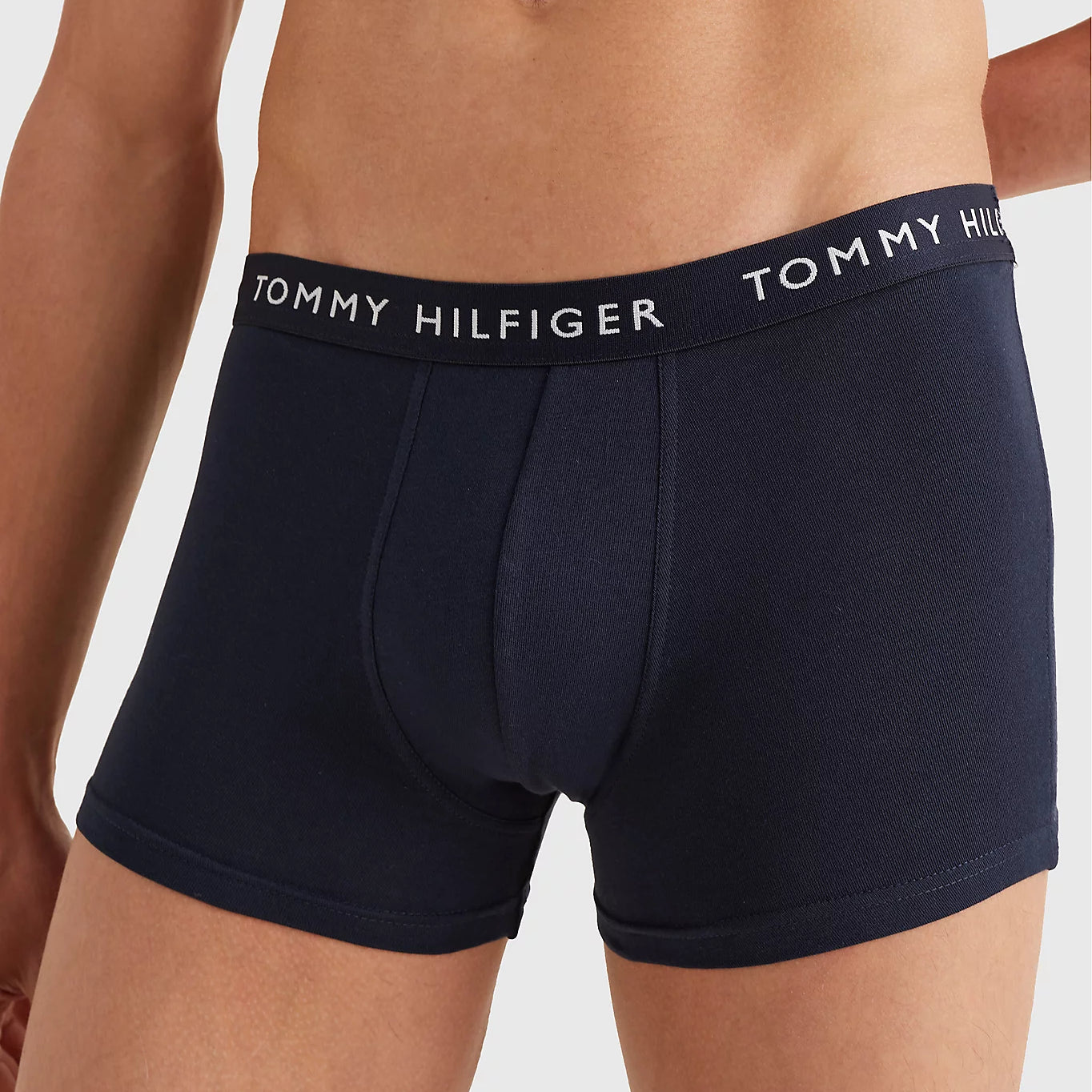 Tommy Hilfiger 3- Pack Essential Logo Waistband Trunks - Desert Sky/Light Cast/Army Green
