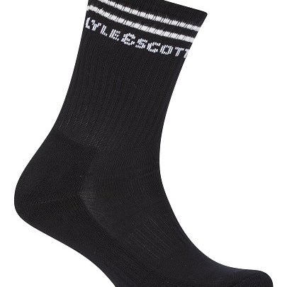 Lyle & Scott Mens Walter 3 Pack Sport Socks - Black/White/Grey