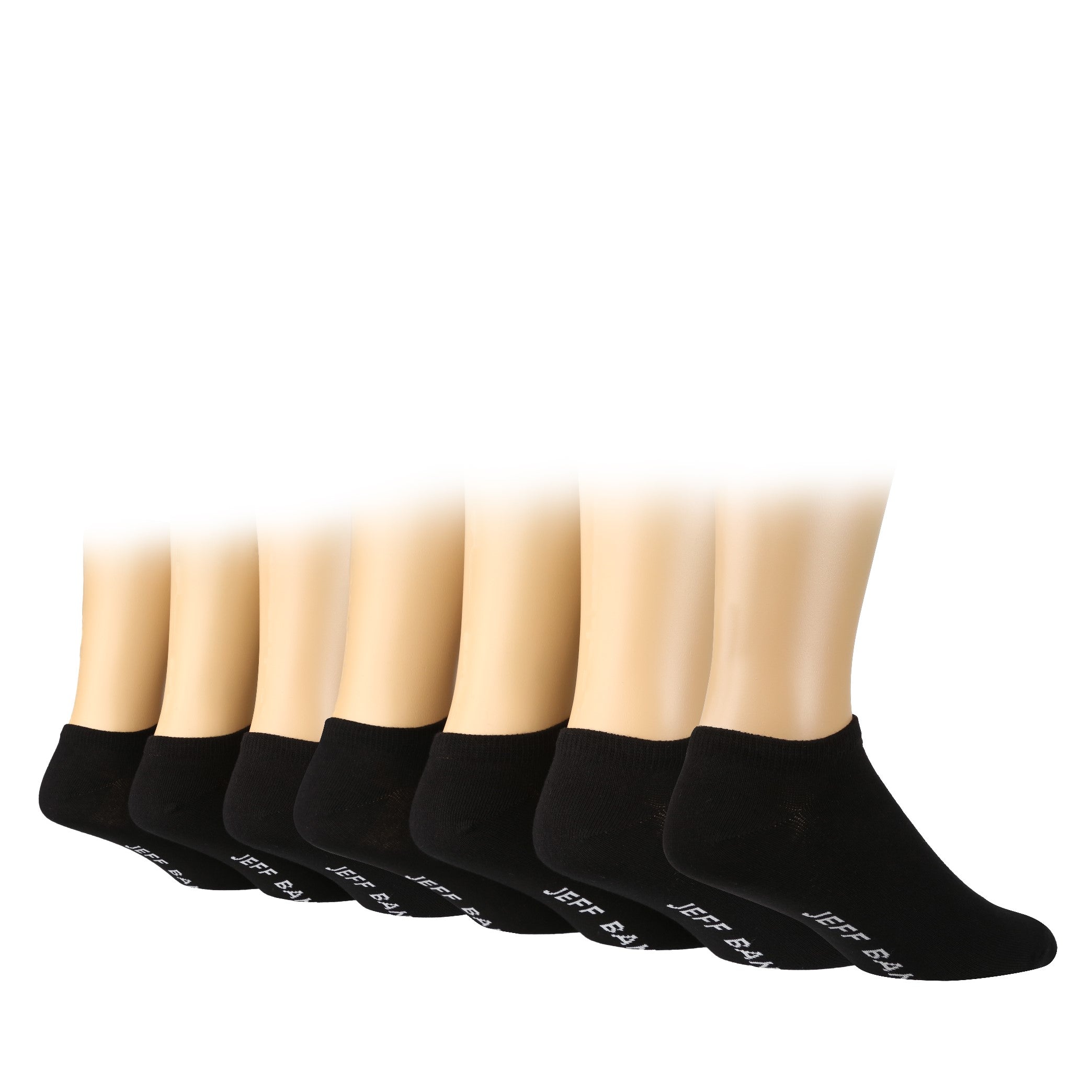 Jeff Banks Men's 7 Pack Cotton Trainer Socks - Black ( 7-11 )