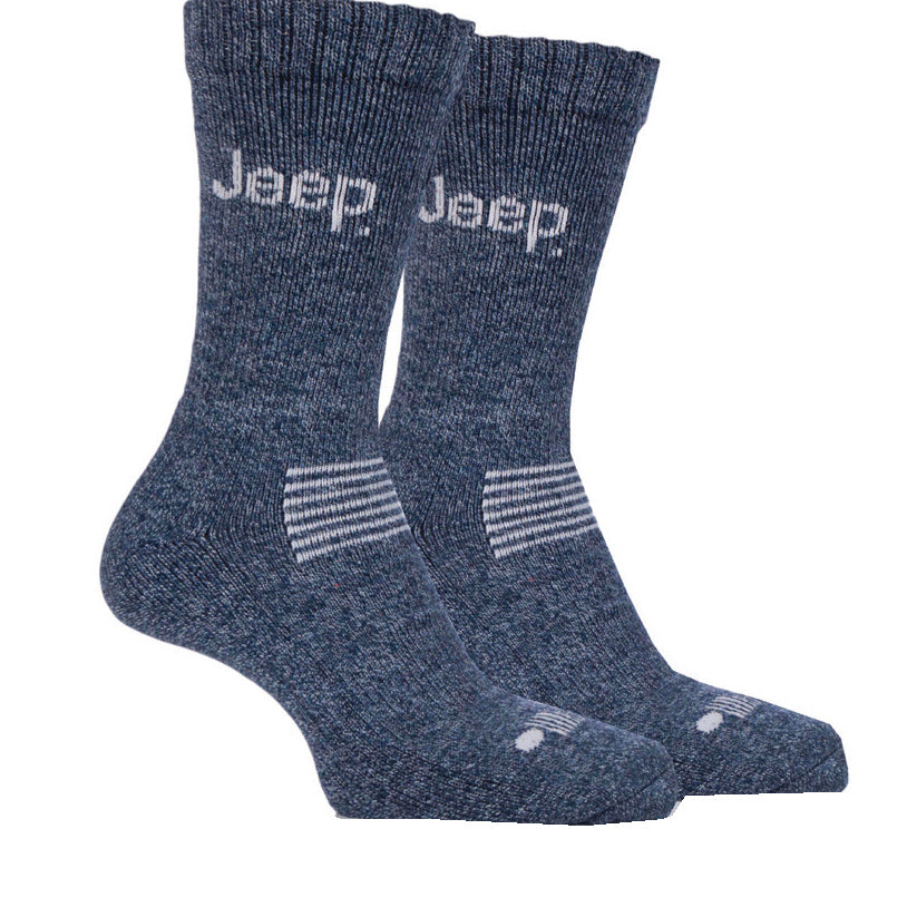 Jeep Men’s Wool Mix 2 Pack Thermal Crew Socks