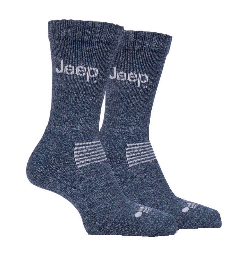 Jeep Men’s Wool Mix 2 Pack Thermal Crew Socks