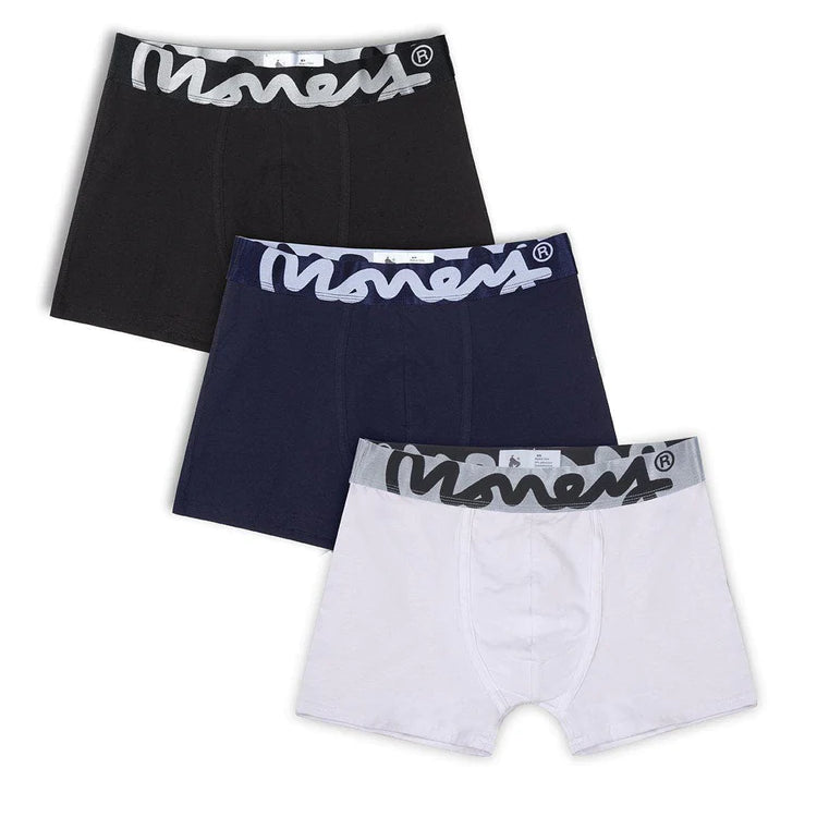 Money Clothing Cotton Stretch Boxer Short - Black / Navy / White