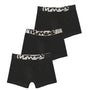 Money Clothing - 3 Pack Cotton Stretch Trunks - Black with Silver Waistband