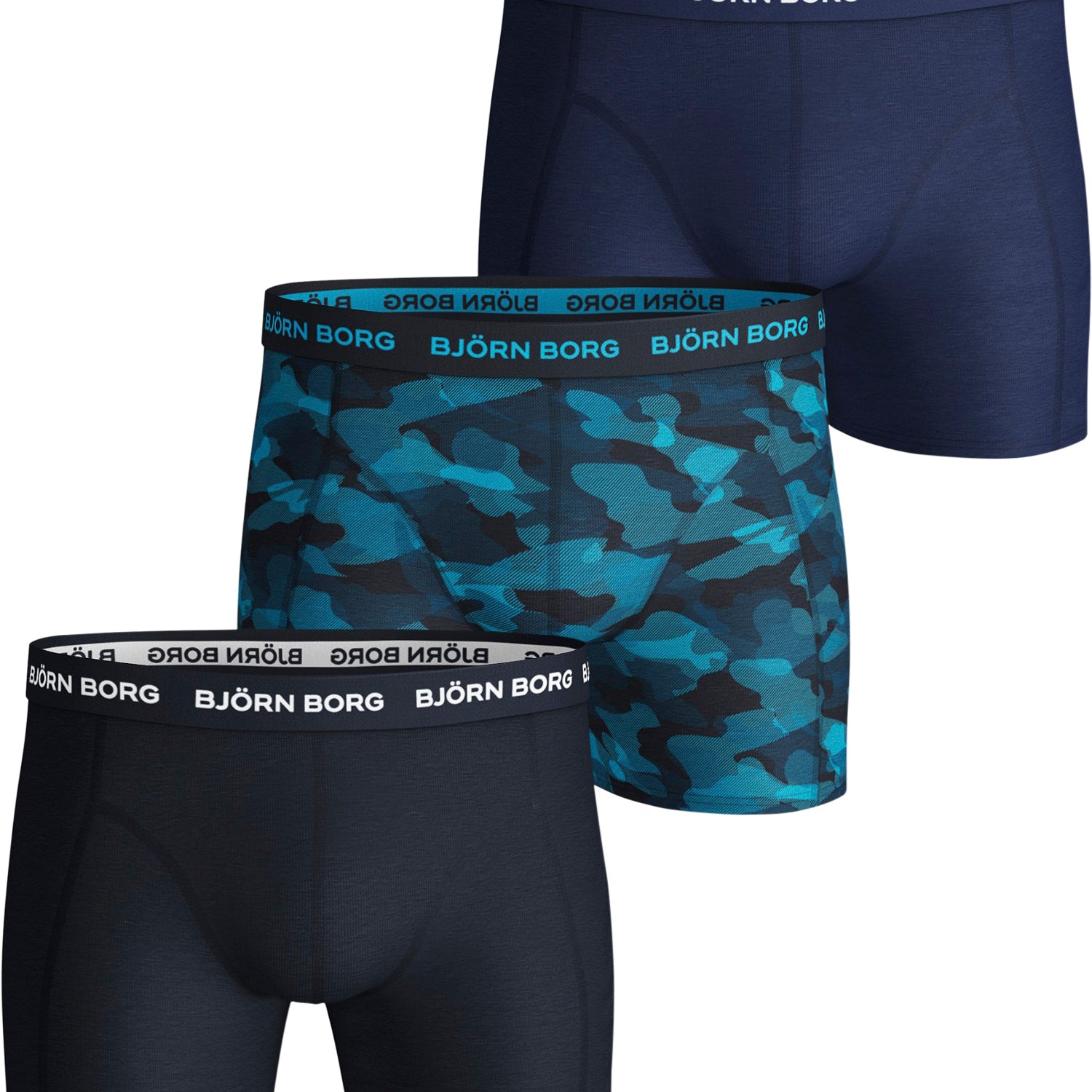Bjorn Borg Shadeline Essential Boxer Shorts 3-Pack - Total Eclipse