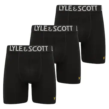 Lyle & Scott 3 Pack Elton Men's Trunks - Black