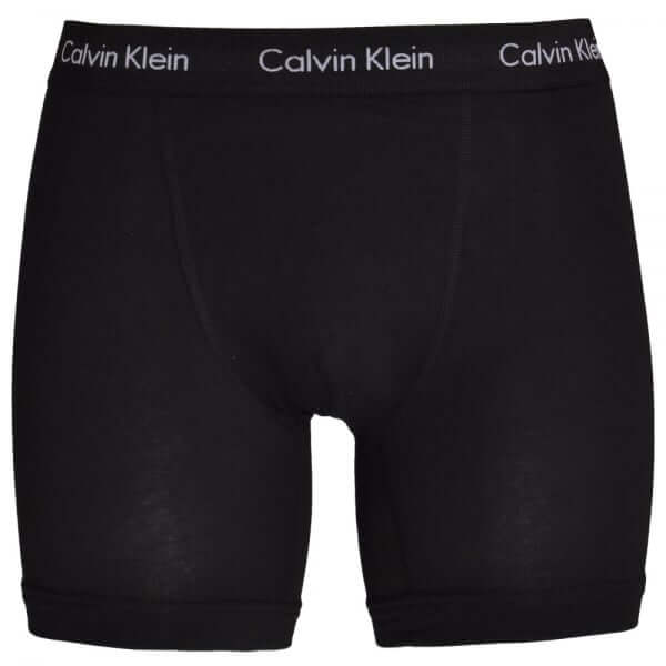 Calvin Klein 3 Pack Cotton Stretch Boxer Briefs - Black / Black, 000NB1770A