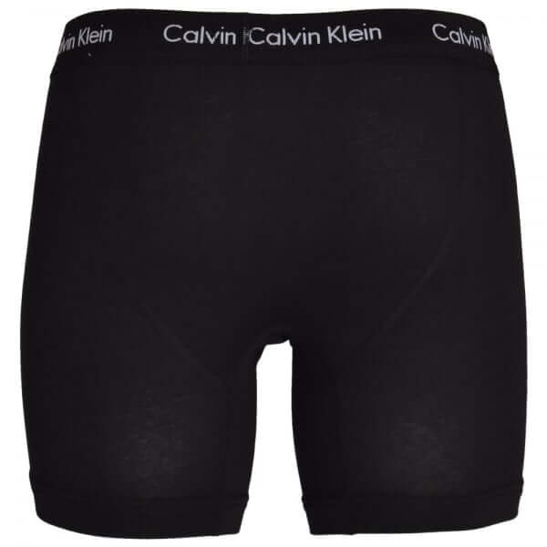 Calvin Klein 3 Pack Cotton Stretch Boxer Briefs - Black / Black, 000NB1770A