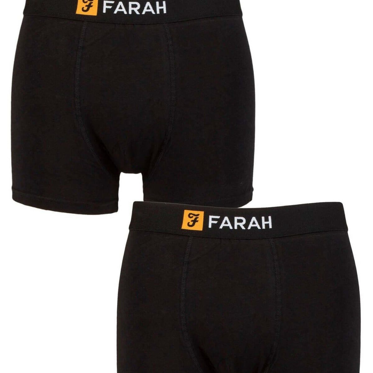 Farah Mens 2 Pack Cotton Classic Fitted Trunks - Boxer Shorts