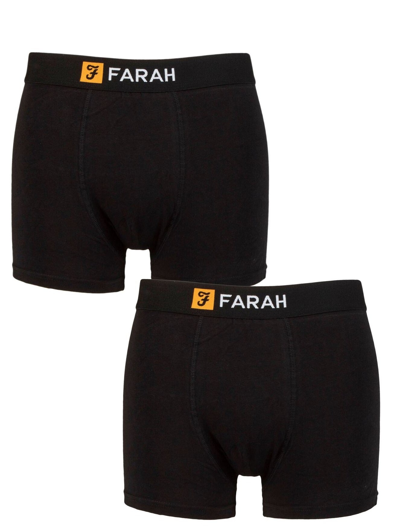 Farah Mens 2 Pack Cotton Classic Fitted Trunks - Boxer Shorts