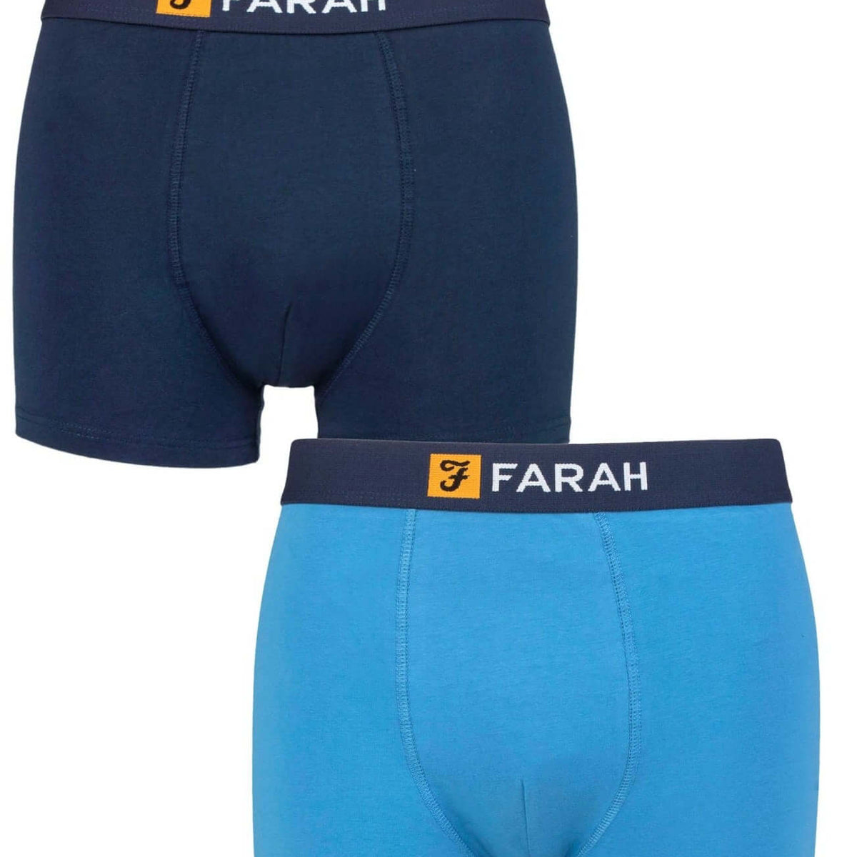 Farah Mens 2 Pack Cotton Classic Fitted Trunks - Boxer Shorts