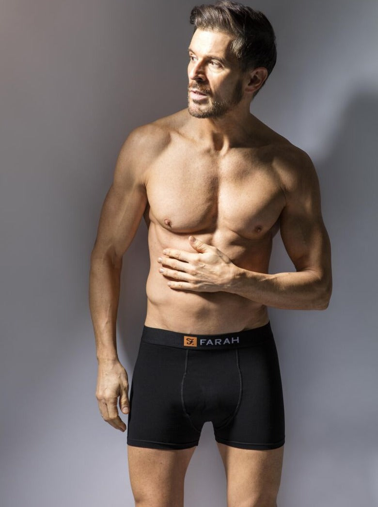 Farah Mens 2 Pack Cotton Classic Fitted Trunks - Boxer Shorts