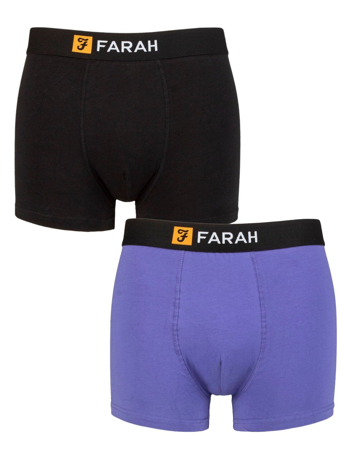 Farah Mens 2 Pack Cotton Classic Fitted Trunks - Boxer Shorts